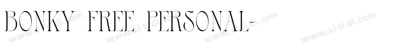 Bonky free personal字体转换